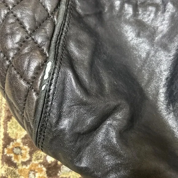 Y2K Juicy Couture Vintage Genuine Leather Shoulder Bag Shoulder Quilted - Picture 8 of 16